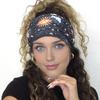 Szeroka damska opaska na głowę w stylu boho, rozciągliwa, sportowa, do jogi, treningu, węzłowana opaska do włosów, vintage, etniczna, afrykańska chusta na głowę, akcesoria do włosów