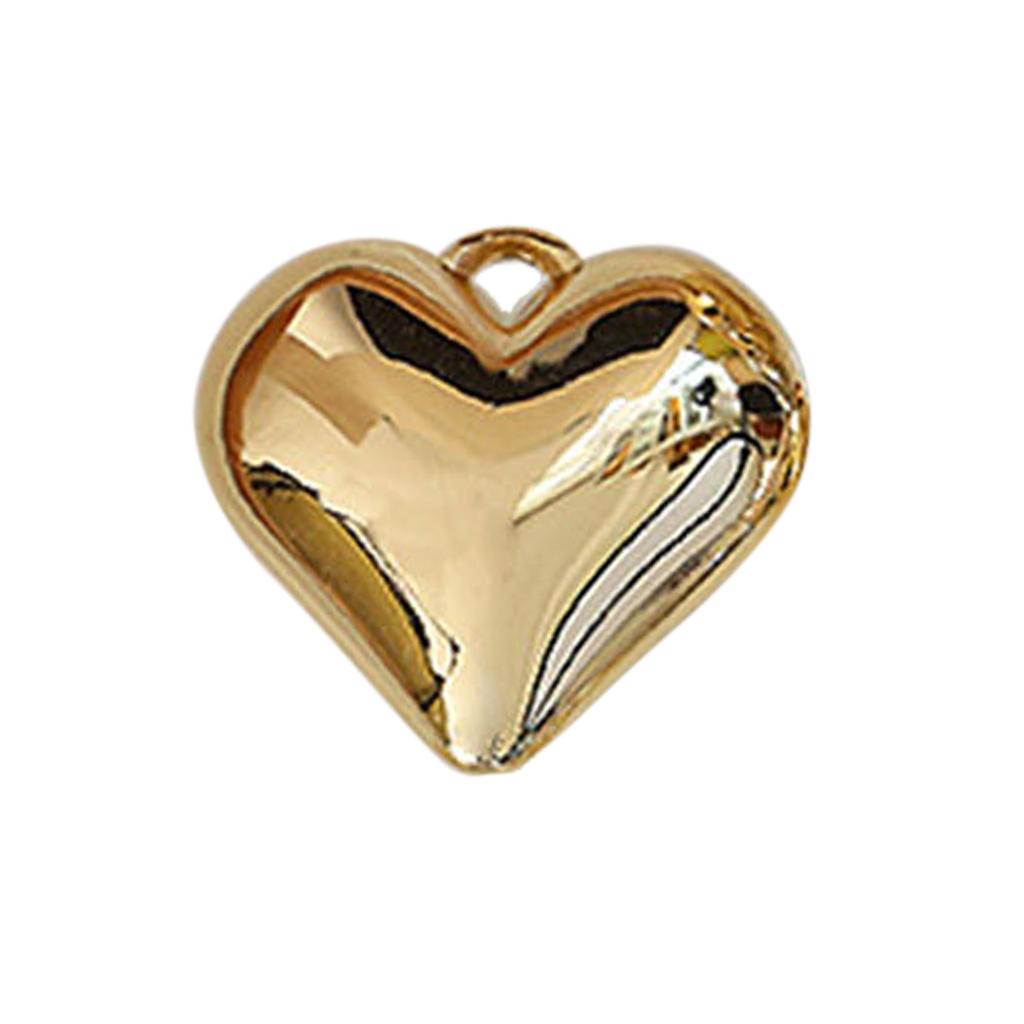 Solid-Ball Pendant 3D Puffy Heart Pendant Charms,DIY-Jewelry Making Supplies