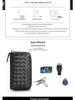 Men's Knitted Leather Car Key Pouch - Large Capacity Zipper Key Holder with Portable Keychain