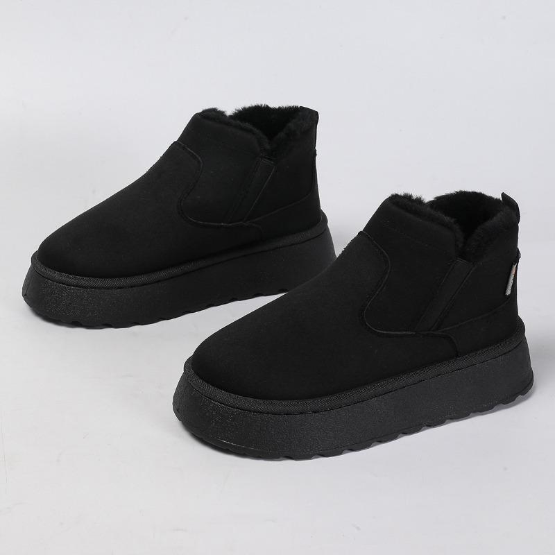 Autumn and winter new fleece thickened warm women's cotton boots casual versatile thick-soled plush women's snow boots