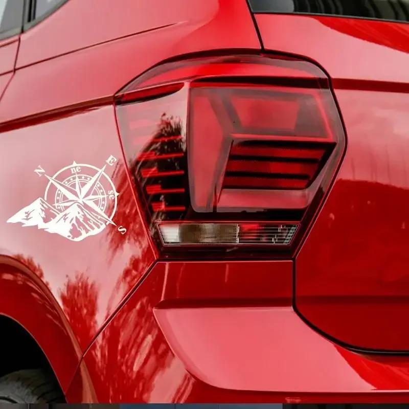 Auto Außendekoration Gestanzte Vinyl-Aufkleber verschiedener Größen für Kompass Windrose Wasserdichte Autodeko Abdeckung Kratzschutzaufkleber