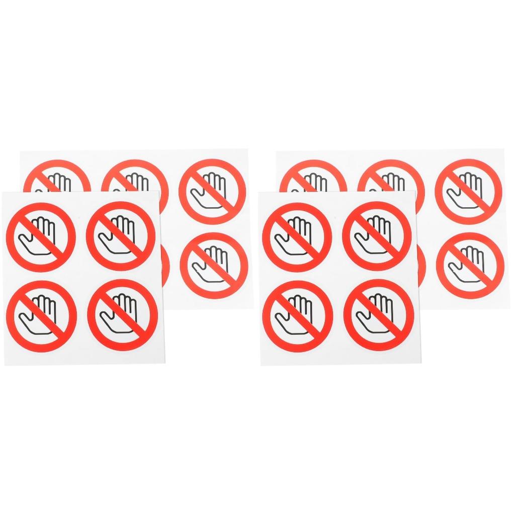 Sewrroro Label Warning Vinyl Sticker Peelable Sticker Small Sign Do Not Touch Car Decal Sticker Danger, Do Not Touch Sticker Stop Adhesive Vinyl