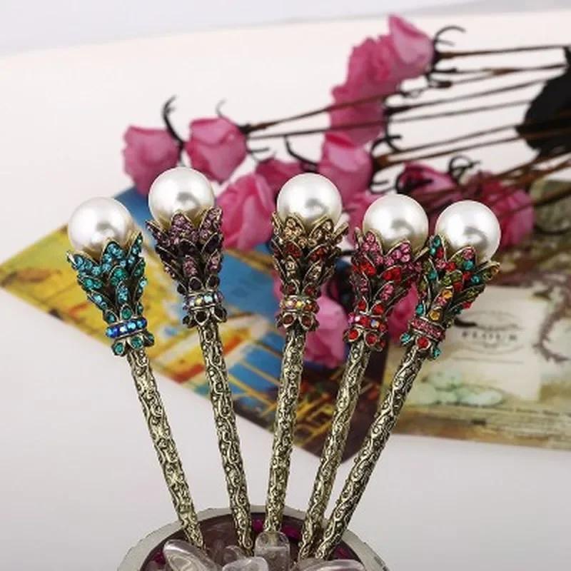 Hairpin Children's Ancient Style Hair Accessories Simple Versatile Retro Pan Hair Pin Ancient Hanfu Headwear Pin Pan for Women