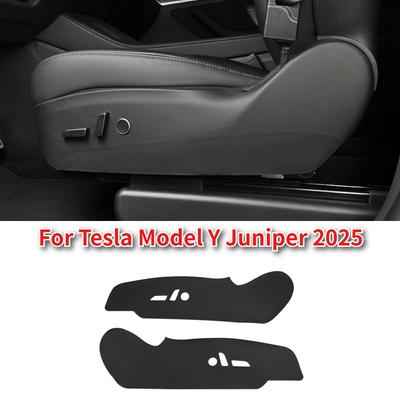 For Tesla Model Y Juniper 2025 Seat Side Anti Kick Pad Leather Seat Both Side Anti-dirty Pad Protection Sticker Car Accessories