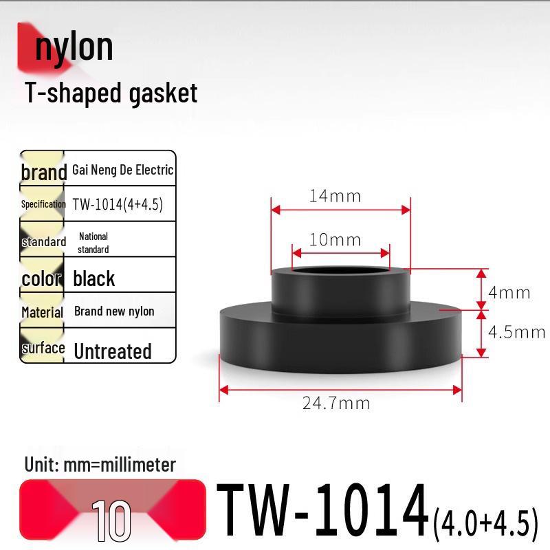T-Shaped Nylon Gasket Ring Screw Shaft Sleeve with Concave-Convex Insulation Pad M2
