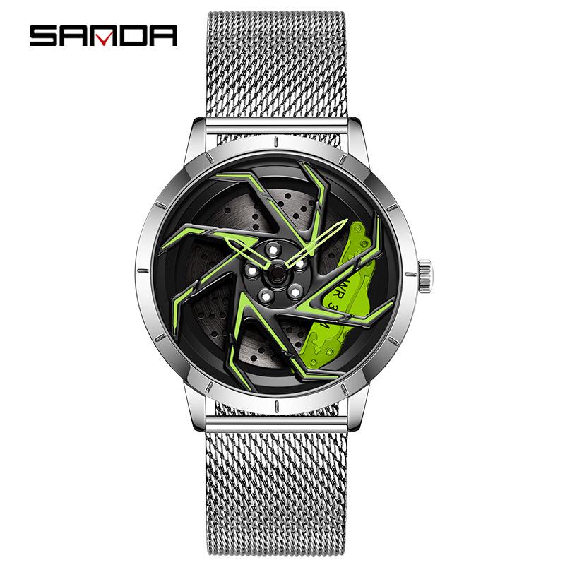 Sanda Meilleure Vente 1088 Montre pour Adolescent: Personnalisé, Cadran Rotatif 3D, Tendance, Quartz Étanche.