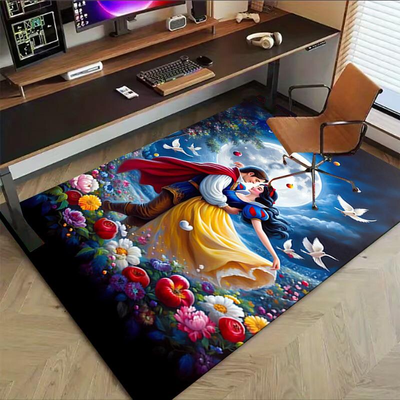 1pc Princess Snow White Prince Carpet Office Rug Outdoor Mat Home Decor Area Carpet Festival Gift Office desk chair carpet