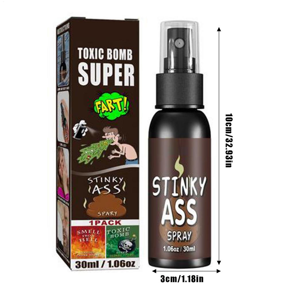 

30 мл Концентрированный вонючий спрей для пука Первоапрельская шутка Жидкий спрей для пука Вонючие бомбы Игрушка Принадлежности для первоапрельской вечеринки 30ml