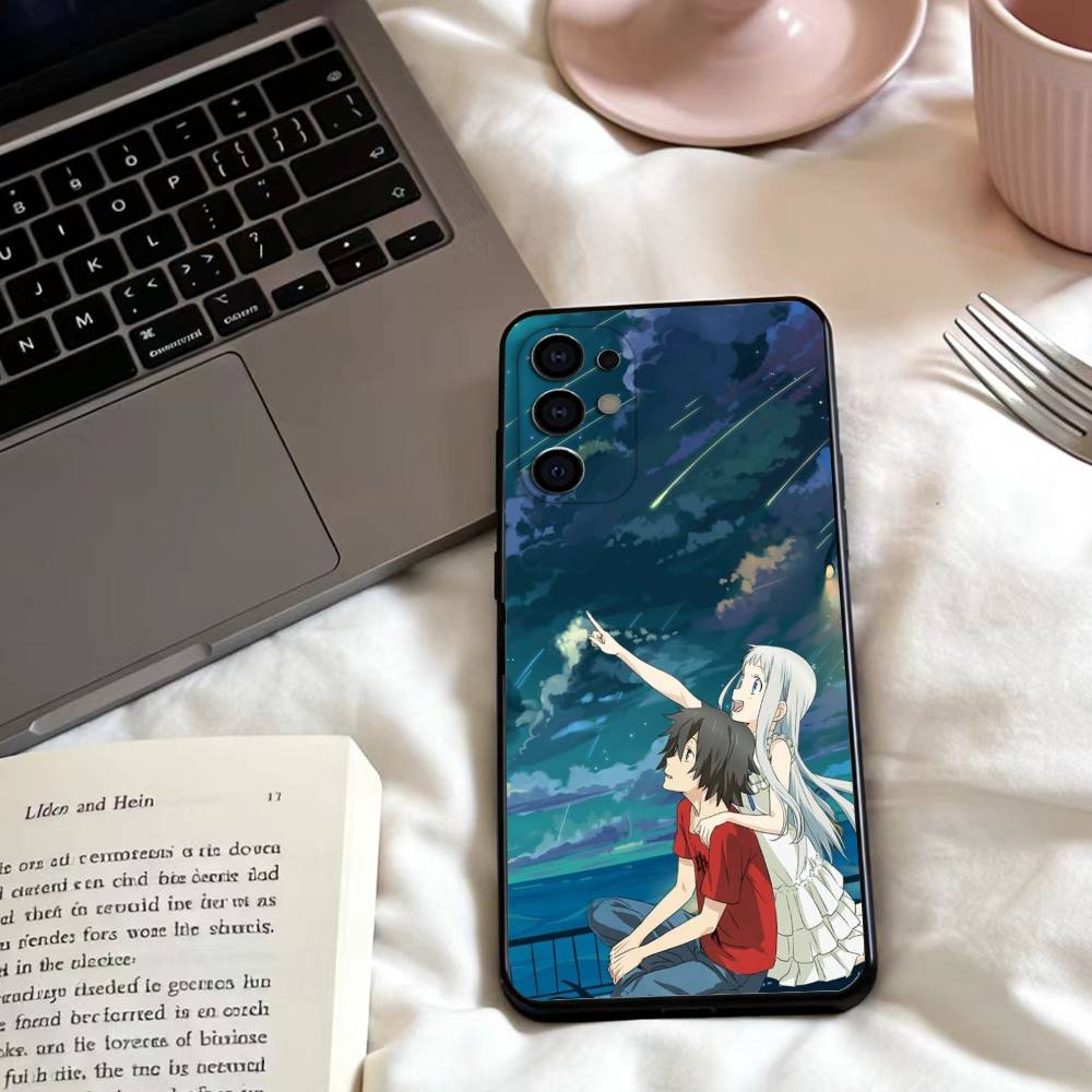 AnoHana M-Meiko Anime H-Honma Phone Case For Samsung S25,24,23,22,30,21,10,9,Ultra,Plus,Lite,FE,4,5 G Soft Black Case