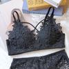 Youthful Lace Underwear Set: Wireless, Adjustable, Anti-Sagging, Side-Breasted Bra.