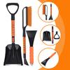 3Pcs Car Snow Removal Kit with Telescopic Foam Grip Multi-Function Wiper Ice Shovel Adjustable Length