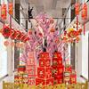 12pcs/set Hangable New Year Bonsai Hanging Tag Decorative Fortune Tree Small Pendants  Christmas