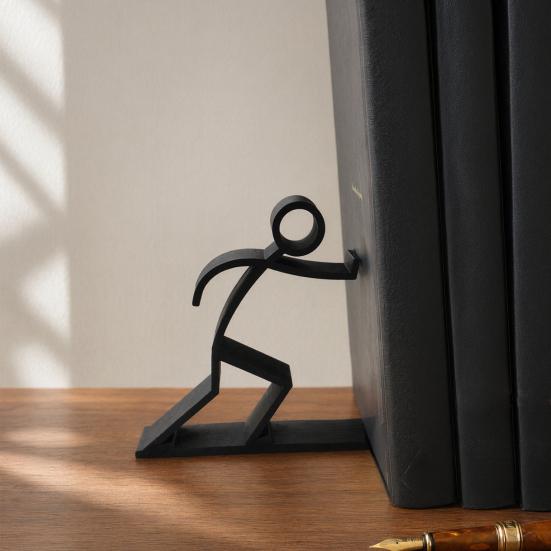 3D Printed Figurine Bookends, Decorative Bookends for Book Lovers, Funny Book Ends, Creative Book Holders for Home Library Office Shelves Desk