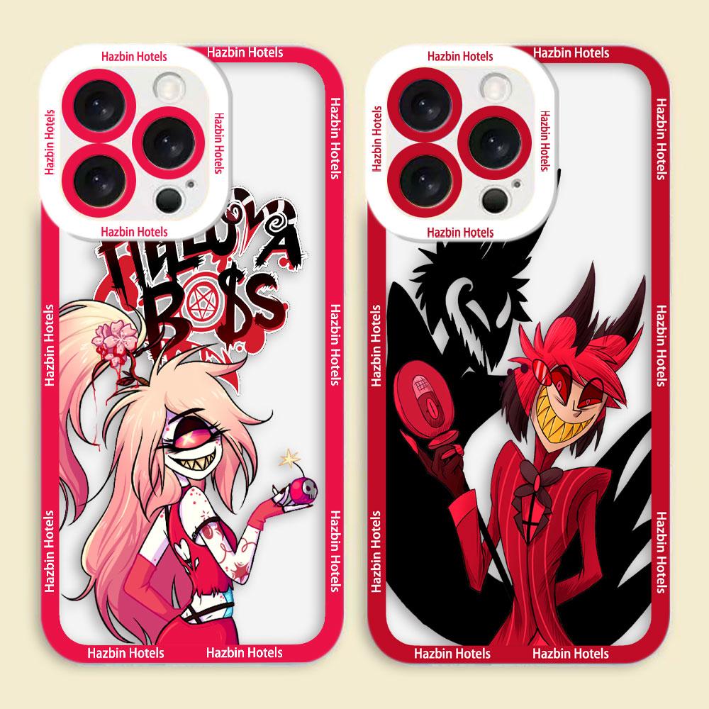 Cartoon H-Hazbin H-Hotels Clear Phone Case For Samsung A03S A03 A04 A05 A05S A06 A7 A12 A13 A14 A15 A16 NOTE 10 20 ULTRA Case