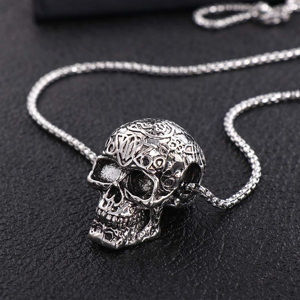 Stainless Steel Skull Necklace Women Jewelry Accessories Men's Neck Chains Skeleton Pendant Choker