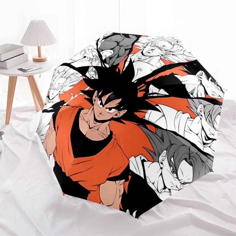 1pc Goku, Auto Open/close Umbrella, Portable Travel Umbrella, Everyday Use - Outdoor Accessory, Artistic Pattern, Compact Design, Fashion Lovers yy250