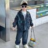 Toddler Boys' Streetwear Hooded Jacket - Spring/Autumn 2025 Trendy Windbreaker