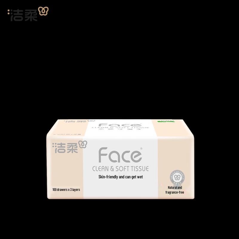 Jie Rou Pink Face 3-Ply Household Facial Tissues