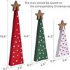 3PCS Set Wooden Christmas Tree Table Decor 0.6cm Creative Home Holiday Atmosphere Party Shooting Props