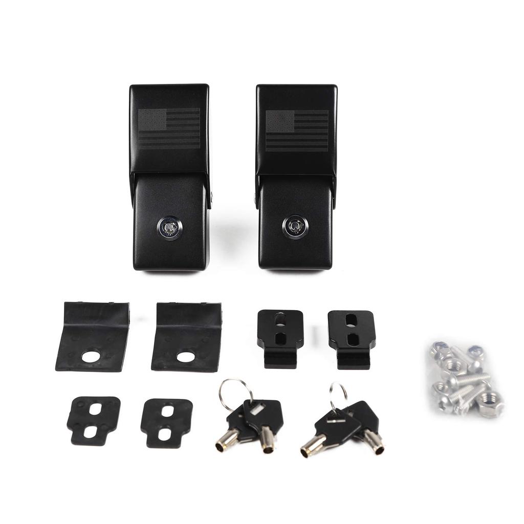 JeCar Hood Latch Lock Hood Lock Catch Kit for Jeep Wrangler 2007-2023 JK JKU