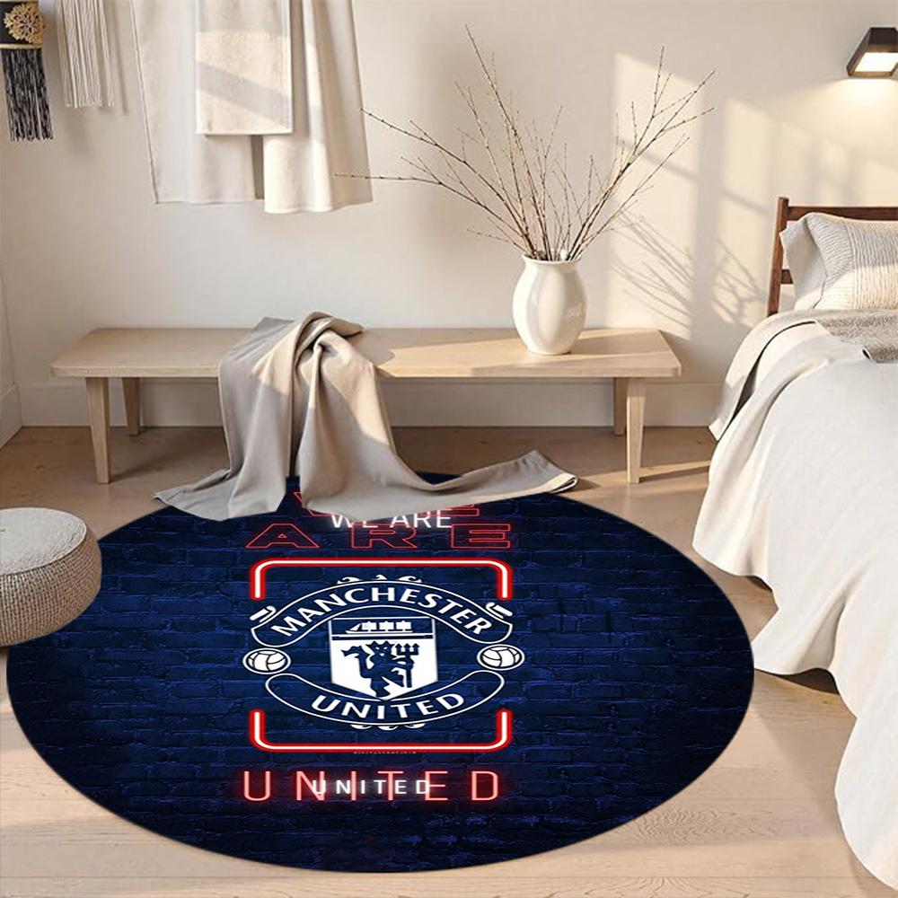 Barcelona Round Office Rug Perfect for Entryway Dining Room Dormitory Study room Antislip Round Carpet Anime Office Decor Spiritual Gift