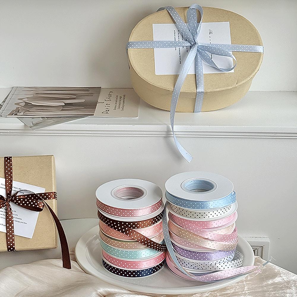 Polka Dot Ribbon Length Multi Color Ribbon Gift Wrapping Ribbon Playful For Bow Making Wedding Party Decorations Gift Wrapping