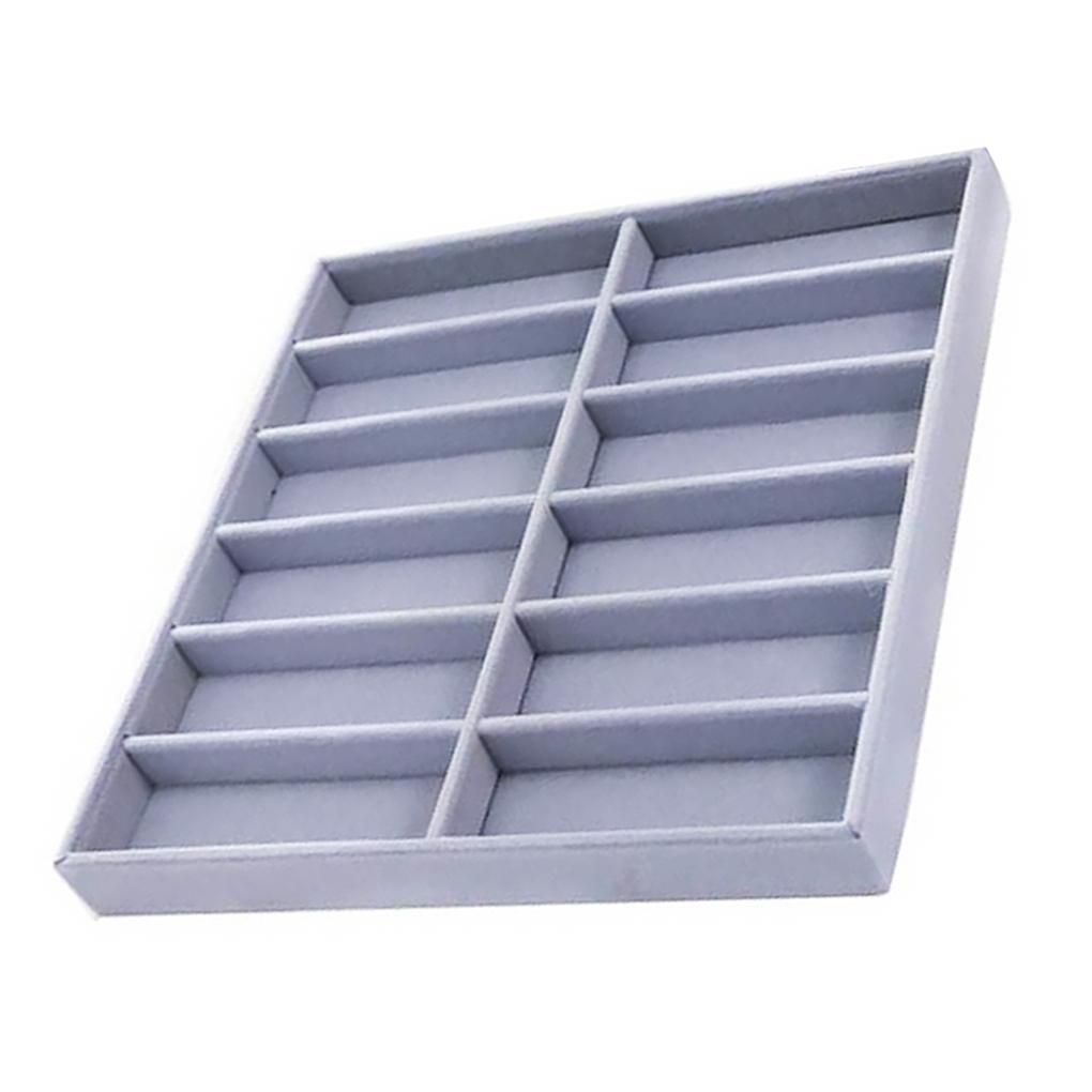 Universal Jewellery Display Holder Eyeglasses Organizer Tray Sunglasses Velvet Liner Case for Household Wardrobe Shop