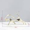 Gold-plated Hollow Metal Bull Statue Animal Sculpture Decorative Piece for Living Room Bedroom or Entryway Home Decoration Gift