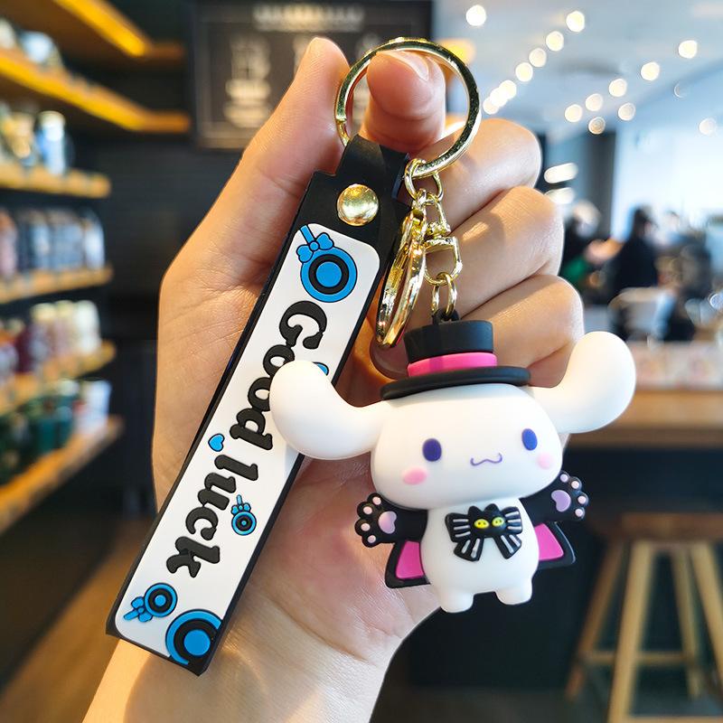 New Cute Cartoon Sanrio Keychain Hello Kitty Doll Kurorami Key Ring Schoolbag Hanging Ring Cute Personalized Gifts Y2k Fashion
