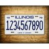 Vintage Illinois License Plate Metal Sign Wall Decor Custom Name Bar Pub Garage