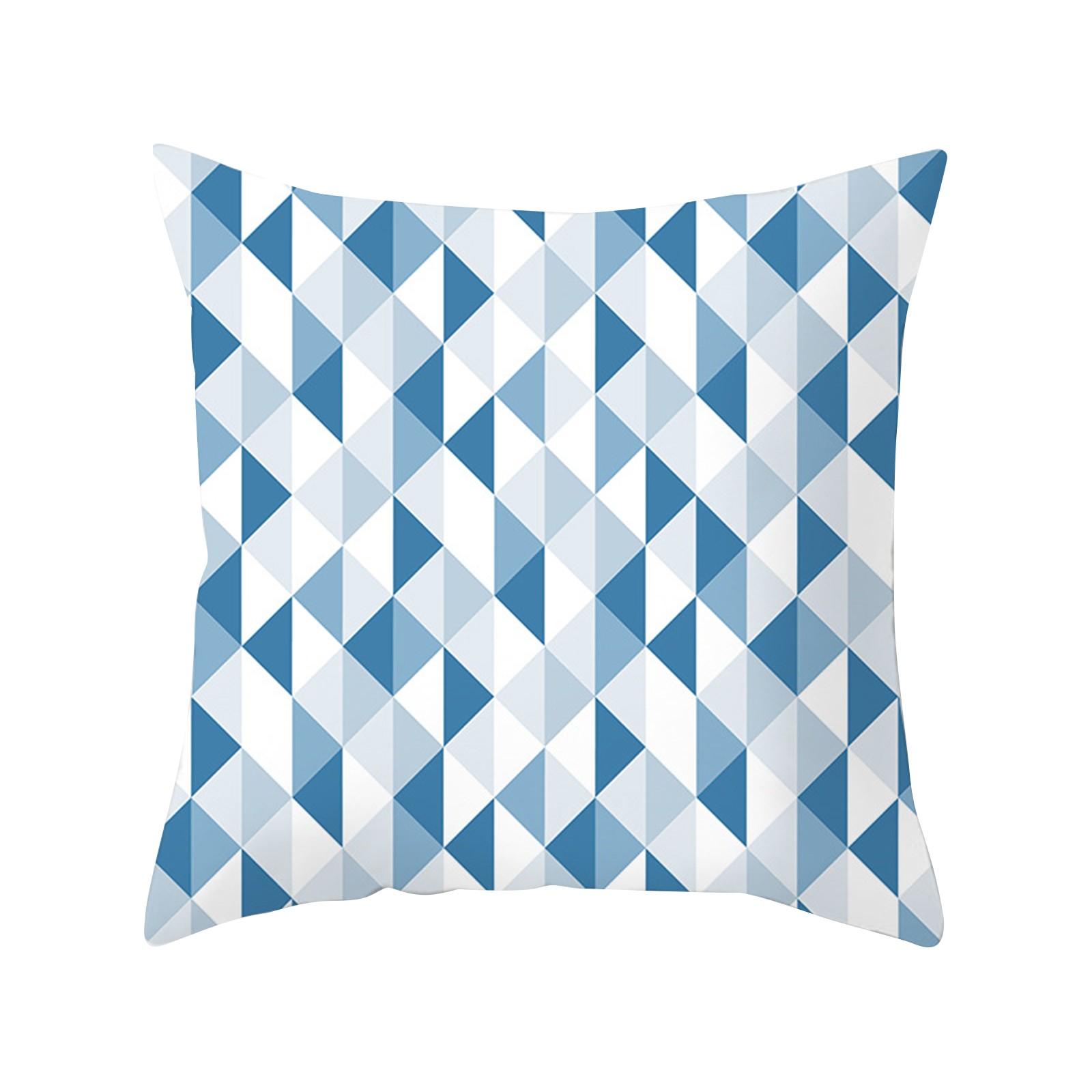 case Geometric Abstract Art Figures Blue  Cushion Cover