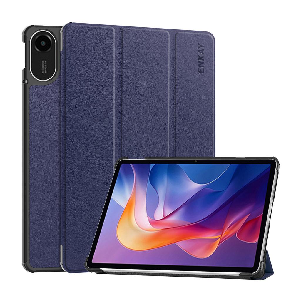 For Xiaomi Redmi Pad 2 Trifold Stand Cover ENKAY HAT PRINCE PU Leather+PC Tablet Case with Auto Wake/Sleep