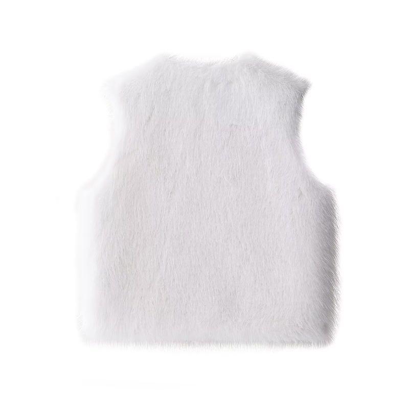 Za Export New Arrival Women's Clothing ZR Fashion Style Fashionable Temperamental All-Match Artificial Fur Effect Vest 3833246