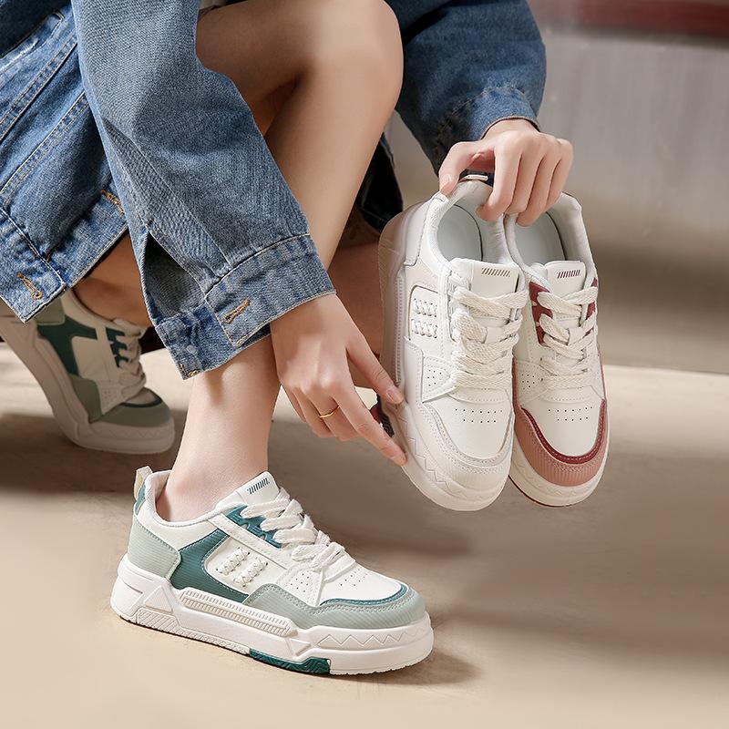 2025 spring new thick-soled little white shoes women's Korean version of versatile casual shoes women's ins tide student board shoes women 1618