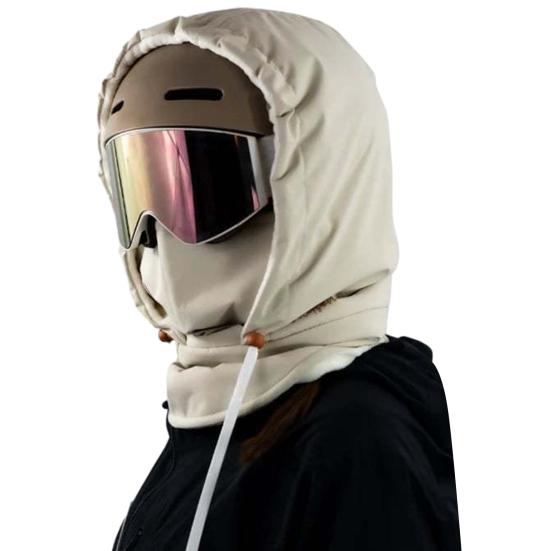 Yousheng Skiing Hat Waterproof 3-in-1 Thickened Fleece Lining Outdoor Riding Headgear Adjustable Drawstring Snowproof Thermal Hood