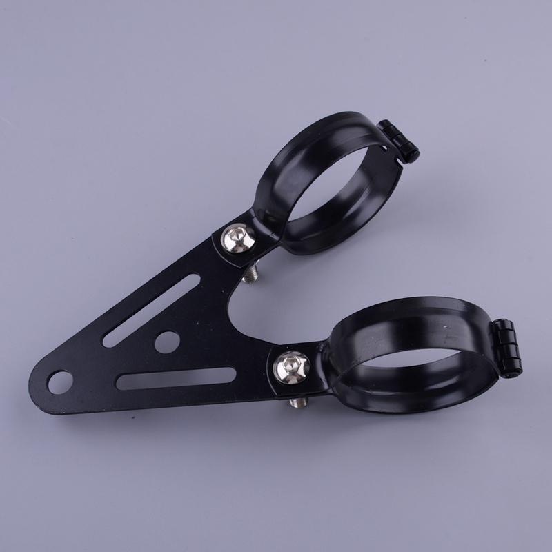 54mm Universal Motorcycle Headlight Mount Bracket Front Fork Head Lamp Holder Kit