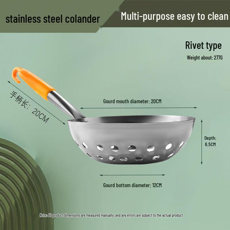 

ZISIZ Stainless Steel Slotted Spoon with Hook, 3-Pack