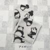 Imabari Towel Half Panda Blue Made in Pocket Just for Animal Half Black White Handkerchiefs, 2-Pack, Size, Pattern, & Ivory, 13x25cm, Japan, Cute,