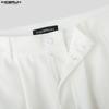 INCERUN 2PCS Men Spring Long Sleeve V Neck One Button Shirts Pants Sets