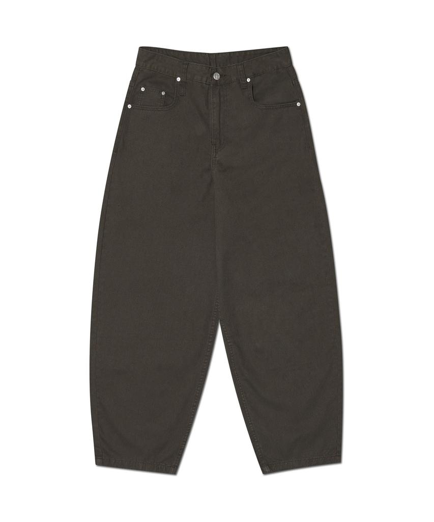 Nomaenyueol Wave Curved Cotton Pants - Charcoal