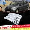 For Citroen C3 MK1 2002 2003 2004 2005 2006 2007 2008 2009 Chrome Door Handle Cover Trim Catch Car Set Cap Styling Accessories