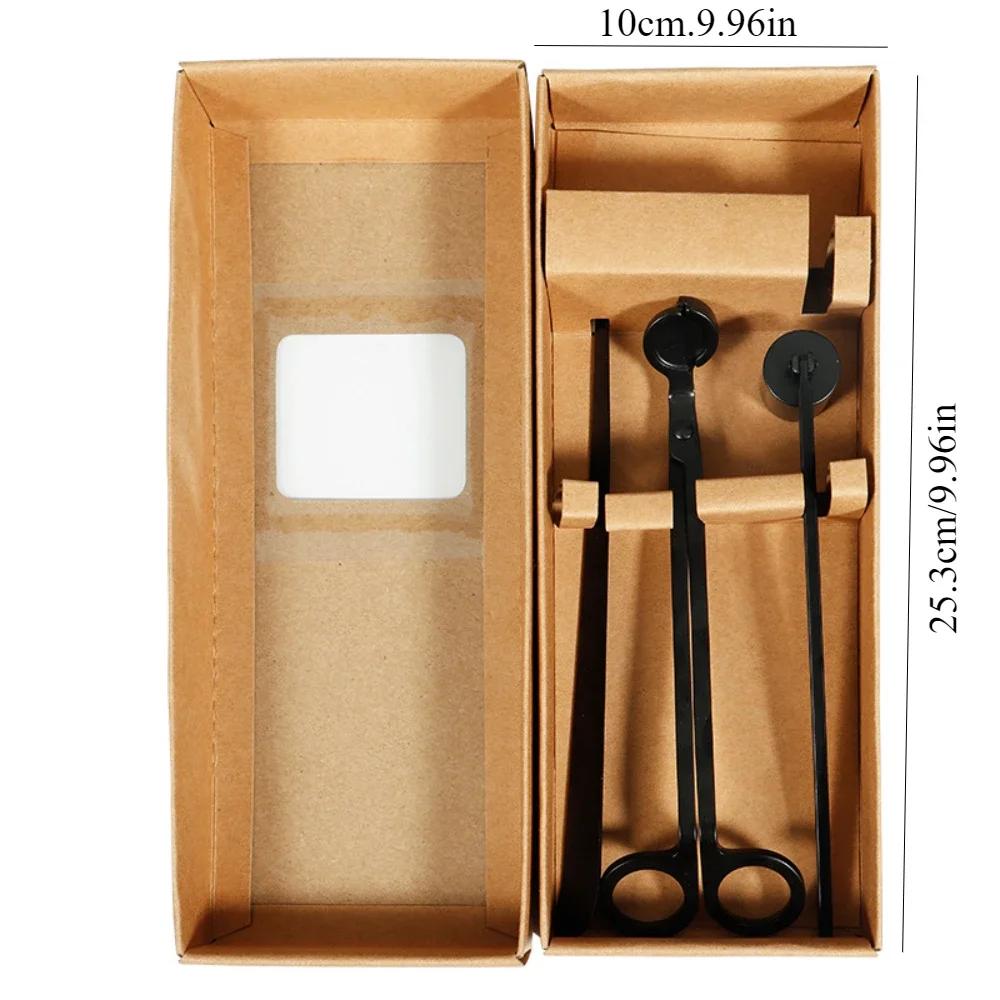 3 in1 Wick Trimmer Snuffer Differ Stainless Steel Candle Accessories Kit with Gift Box Candle Care Set DIY Candle Lover Supplies