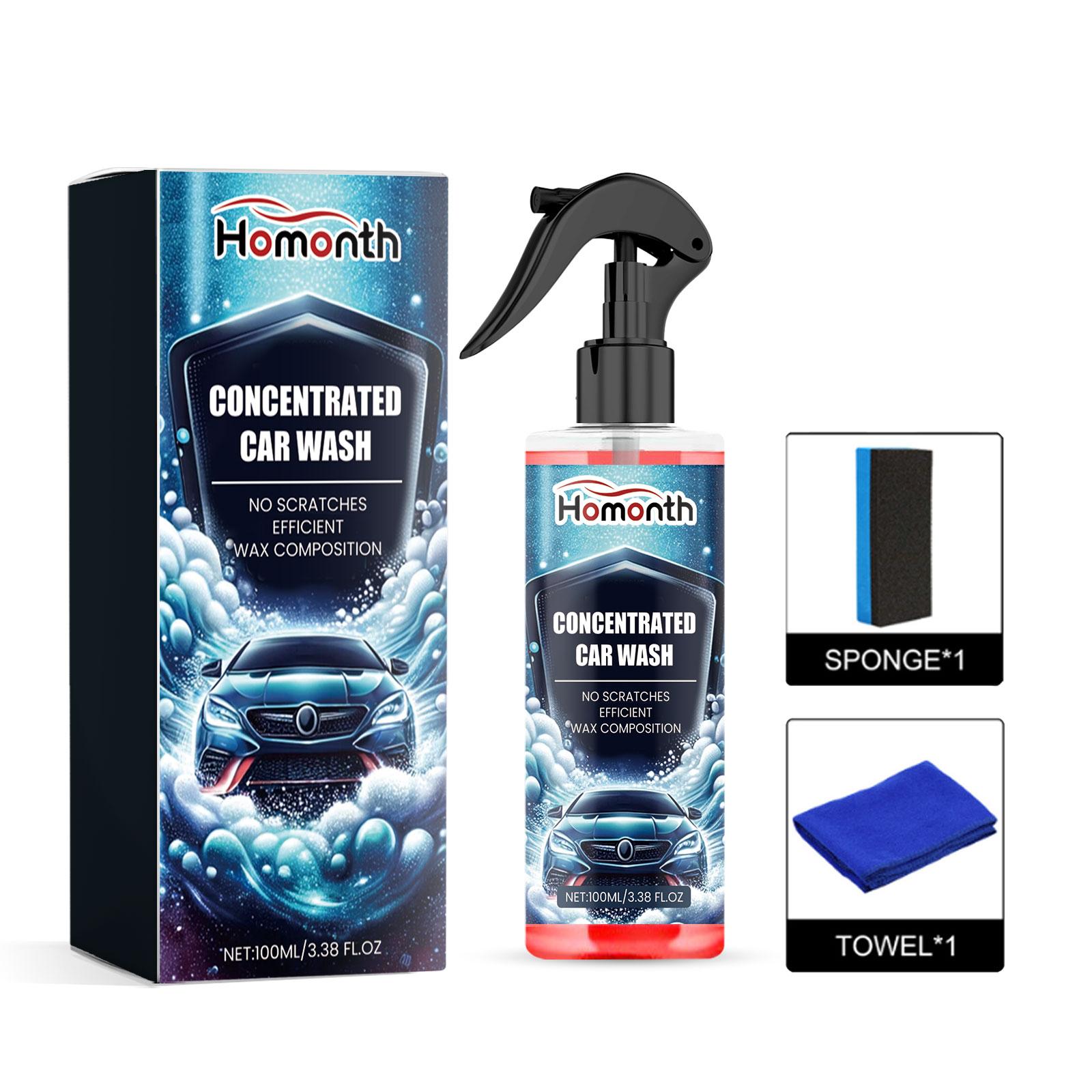 

Homonth Car Exterior Cleaner For Dirt And Grime Remover – Spray On Wipe Off Car Paint Surface Care Kit With Sponge And Cloth For Car Truck 1Set