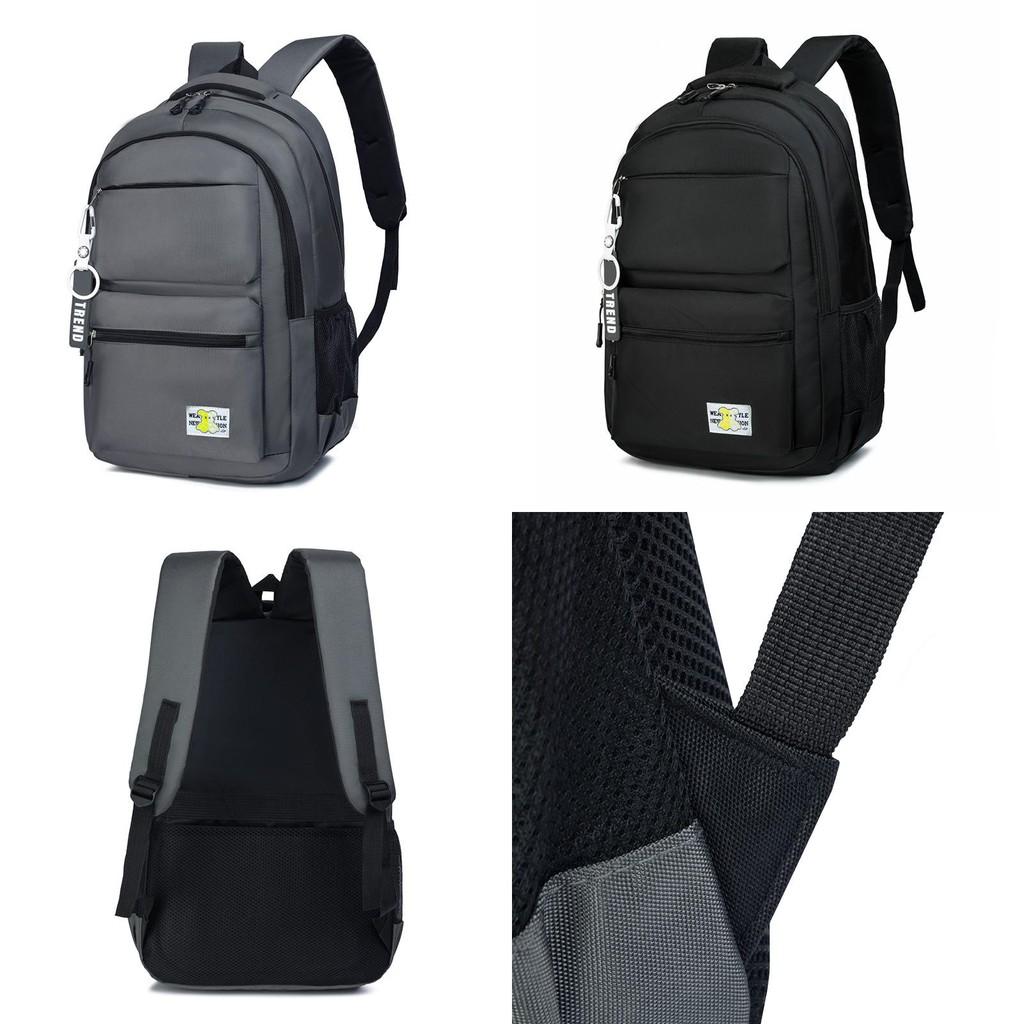 Letter Bear Fashionable Pattern Men Large Capacity Backpack For Commuting