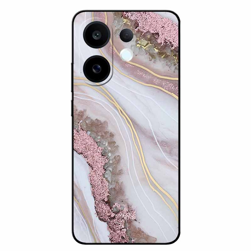 For Vivo S30 5G Cases V2464A Marble Painted Silicone Back Cover Cases For V2464A Soft Black Funda VIVO S30 TPU Cases Vivo S30 5G