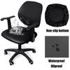 PU Leather Elastic Cushion Cover Office Chair Cover Waterproof Anti-Slip Seat Cover High Elasticity Waterproof Oil Resistant