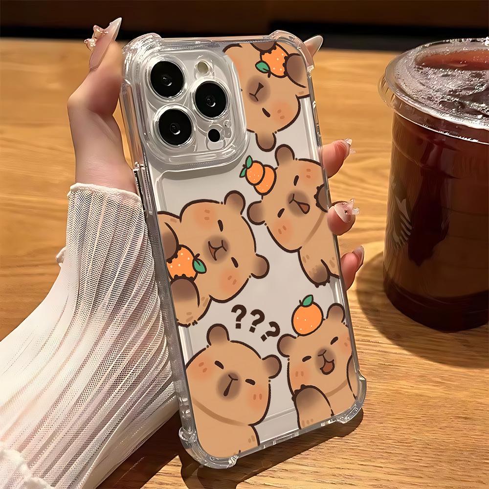 Cartoon Cute Capybaras Case For Samsung A16 A06 A35 A55 A25 A05s A15 A54 A34 A24 A14 A05 A04 A04e A13 A73 A53 4G 5G Cover