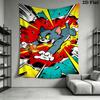 Tom Jerry Whimsical Adventure Tapestry Wallmounted Background Cloth Atmospheric Background Cloth Wall Decoration Background Wall Hanging Cloth