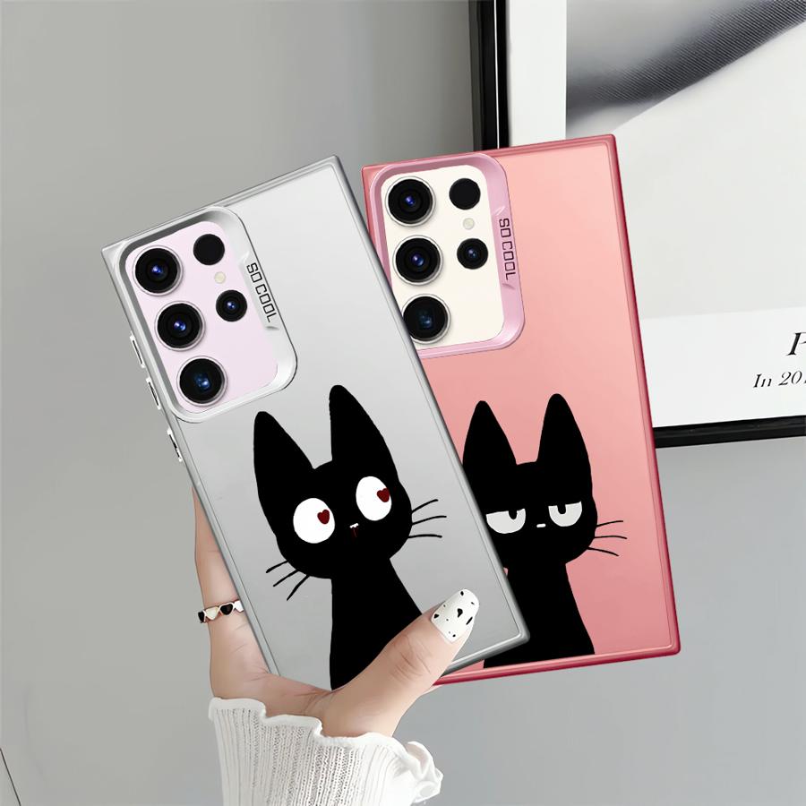 Cute Lucky Cat Case for Samsung Galaxy S25 S20 FE S22 Ultra S24 FE S25Edge S23 S21 Note 20 Ultra Phone Cover