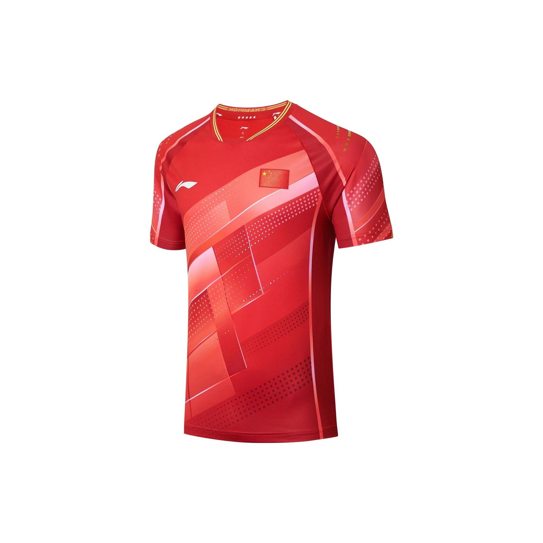 Li Ning Table Tennis Collection T Shirt Men s Total Cherry Red AAYT029-2 L